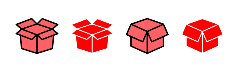 Box icon set illustration. box sign and symbol, parcel, package
