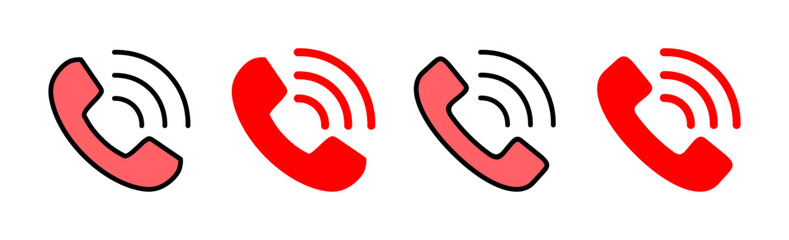 Call icon set illustration. telephone sign and symbol. phone icon. contact us