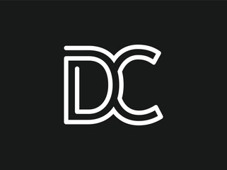 Dc vector letter mark logo design. business dc logo, creative dc logo simple 