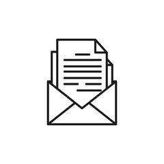 News letter icon, mail icon on transparent background