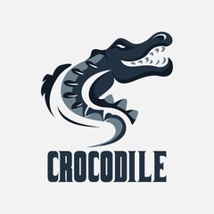 Modern Unique Minimalist Crocodile Logo