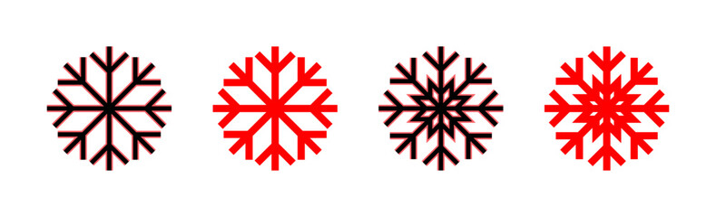 Snow icon set illustration. snowflake sign and symbol
