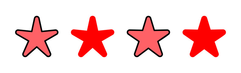 Star Icon set illustration. rating sign and symbol. favourite star icon