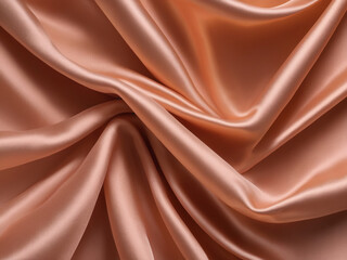 Fototapeta premium Abstract Silk Drapery in Peach Fuzz, Color of Elegance - generated by ai