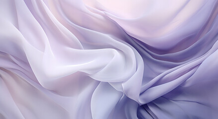 Obraz premium purple wavy abstract background 3d image, light white and light indigo, flowing fabrics, abstraction-creation, large canvases