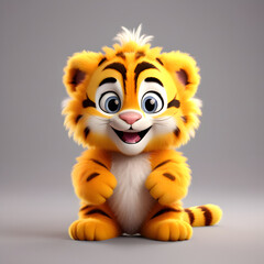 Tiger smiling 042. Generate Ai