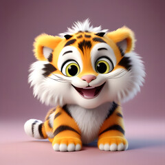 Tiger smiling 050. Generate Ai