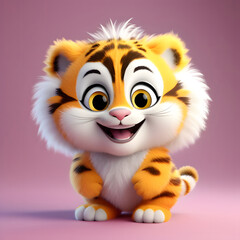 Tiger smiling 052. Generate Ai
