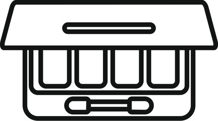 Girl face cosmetics icon outline vector. Aloe care bio. Package makeup