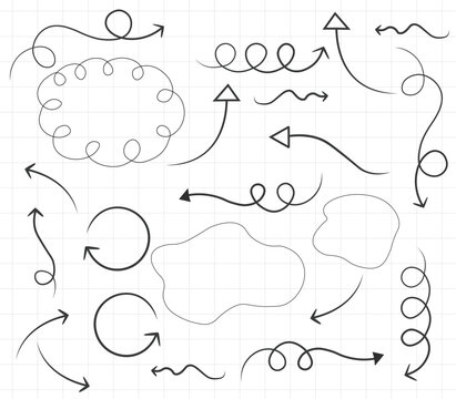hand draw scribble abstract vector collection