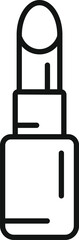 Obraz premium Korean cosmetics lipstick icon outline vector. Skin mask. Age care beauty