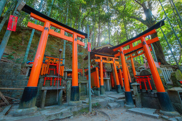 Fushimi Inari-taisha in Kyoo, Japan, built in 1499, it's the icon of a path lined with thousands of torii gates