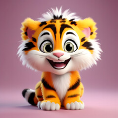 Tiger smiling 066. Generate Ai
