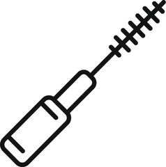 Makeup eye brush icon outline vector. Skin mask. Face acid ceramide