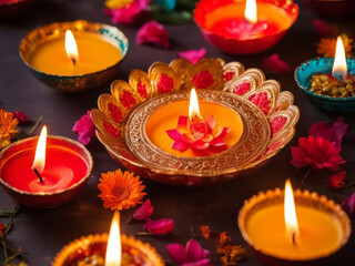 Obraz na płótnie Canvas Diwali festival of lights background, profesional photo shoot, perfect photo