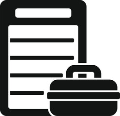 Repair dishwasher toolbox icon simple vector. Worker fixing. Room machine