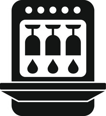 Fototapeta premium Home glasses wash icon simple vector. Repaired dishwasher. Home repair kit