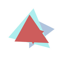 An abstract cut out triangle spiral burst design element.