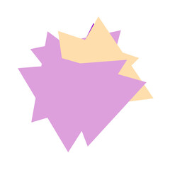 An abstract cut out triangle spiral burst design element.