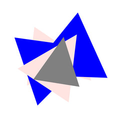 An abstract cut out triangle spiral burst design element.