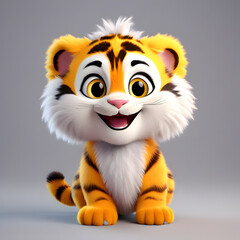 Tiger smiling 089. Generate Ai