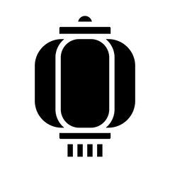 lunar new year on glyph style. Traditional chinese lantern on glyph style