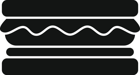 Home made sandwich icon simple vector. Fast food. Take away lunch
