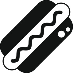 Street hot dog icon simple vector. Fast food. Snack lunch
