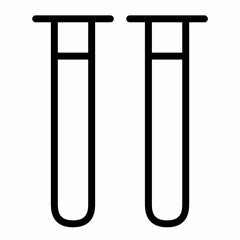 Laboratory test linear icon. Laboratory diagnostics. Chemical research. Thin line illustration. Test tube. Scientific laboratory. Contour symbol. Outline illustration on white background.