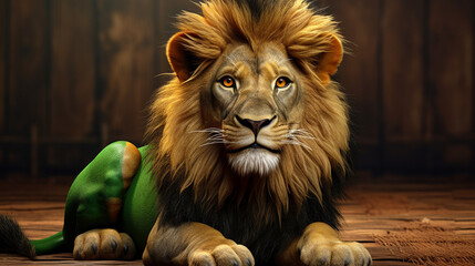 portrait of a lion