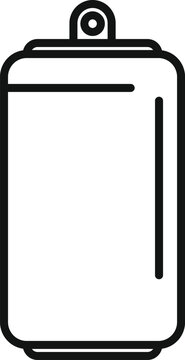 recommend clip art: Energy drink tin can icon outline vector. Fast food beverage. Take away