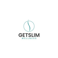 get slim fit workout woman logo design vector
