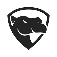 Camel Logo template Isolated. Brand Identity. Icon Abstract Vector graphic