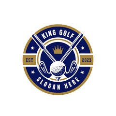 Modern professional golf template logo badge design for golf club vector