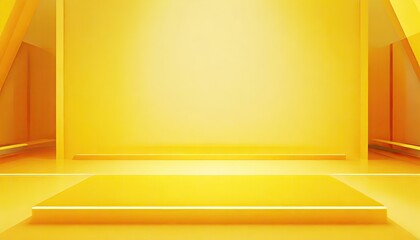 Abstract yellow background with smooth lines for design purpose.