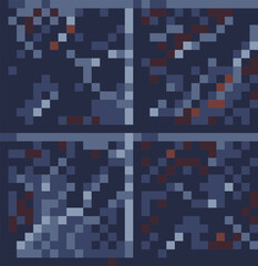 Tiled black marble textures seamless pattern, for pixel art style game, vector illustration. Design for web and mobile app.