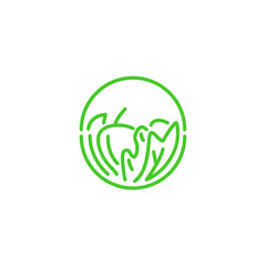 vegan vagetable veggie farm logo design vector