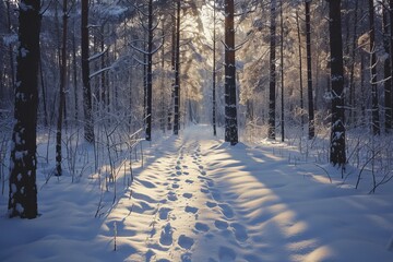Snowy Forest Trail