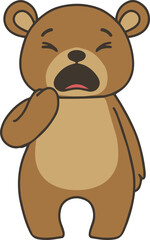 Fototapeta premium Yawning Brown Teddy Bear