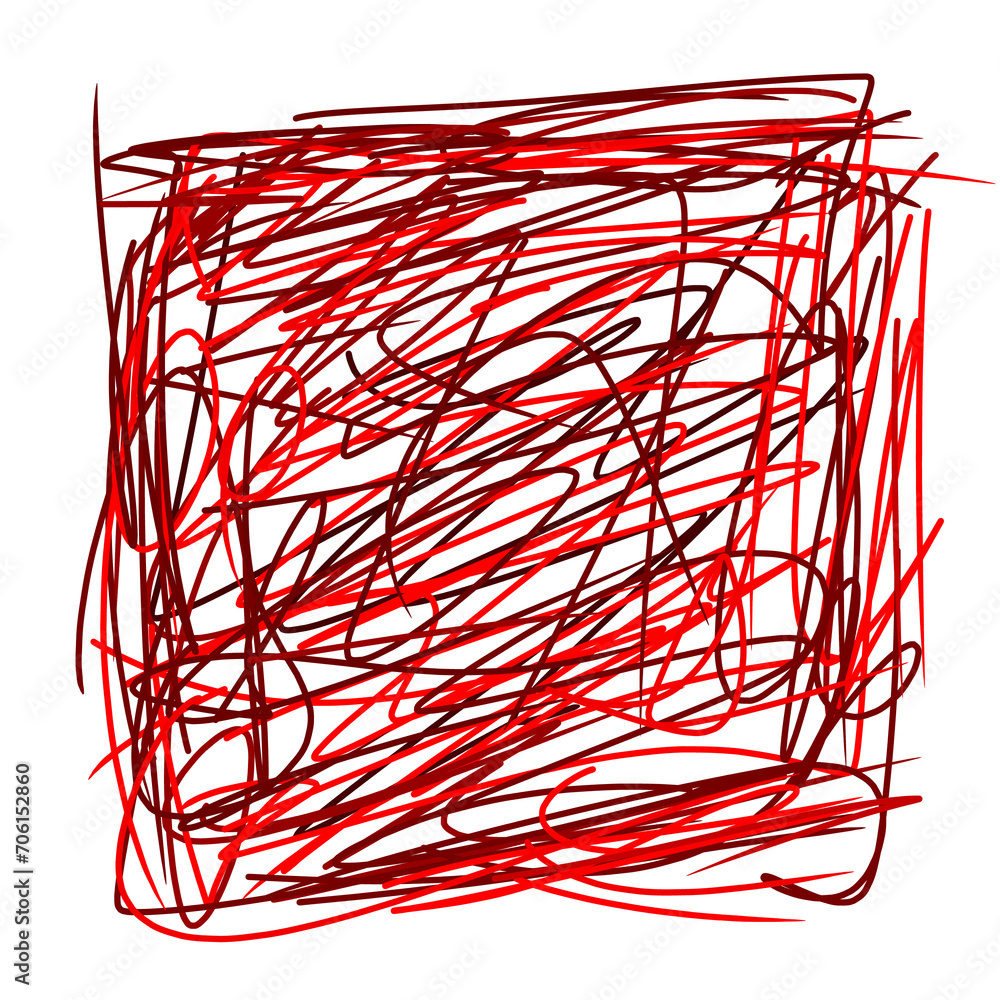 Poster abstract red scratches element, scribbles element red colour transparent design file format png,