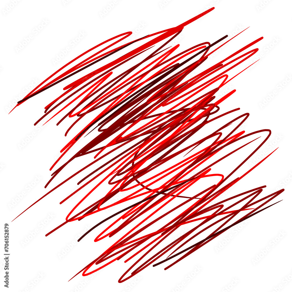 Aufkleber abstract red scratches element, scribbles element red colour transparent design file format png,