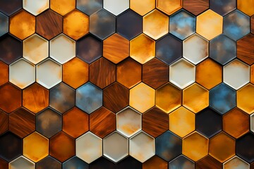 Hexagons arranged in a honeycomb pattern, capturing the essence of nature's precision in a visually stunning and high-resolution image.