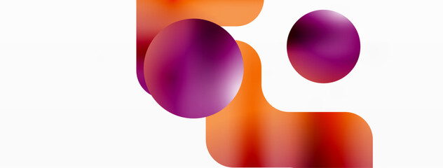 Serene Symmetry. Minimalist Lines and Circles Merge in a Tranquil Dance of Gradients, Shaping an Enchanting Abstract Backdrop of Elegance