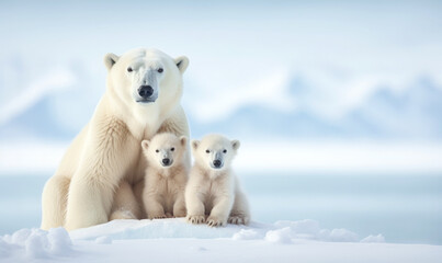polar bear in the iceberg