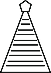 Child xmas hat icon outline vector. Cone cap. Activity star covering