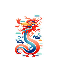 Chinese New Year 2024 Year of the Dragon is a design asset suitable for creating festive illustrations, greeting cards and banners