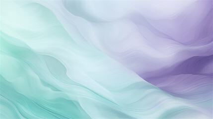 Obraz premium The Cool Breeze : Mint and light purple gradient paint texture wave harmony background 