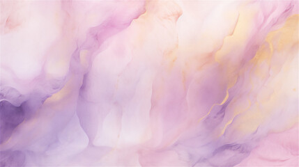 The Gilded Whispers : Marble patterned golden wave background permeated in light purple

