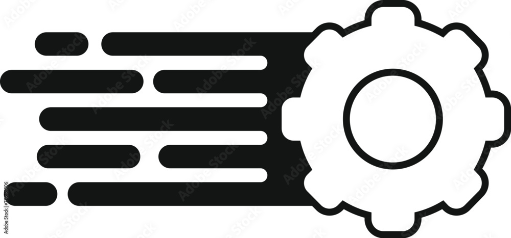 Poster gear velocity support icon simple vector. speed scale run. gauge pace
