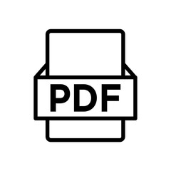 pdf file icon design vector template